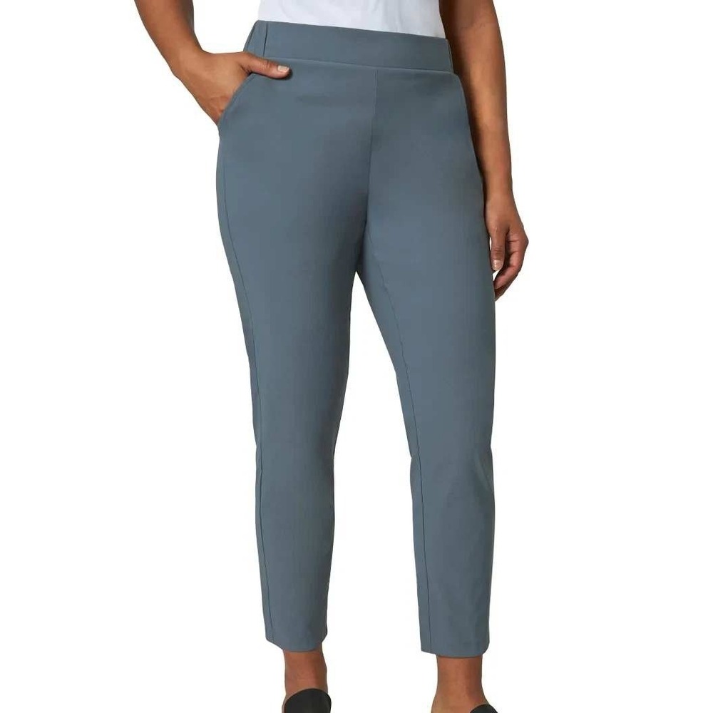 NWT Modern Ambition Travel Pant Women's XXL Blue Nylon Stretch High Rise Pull on